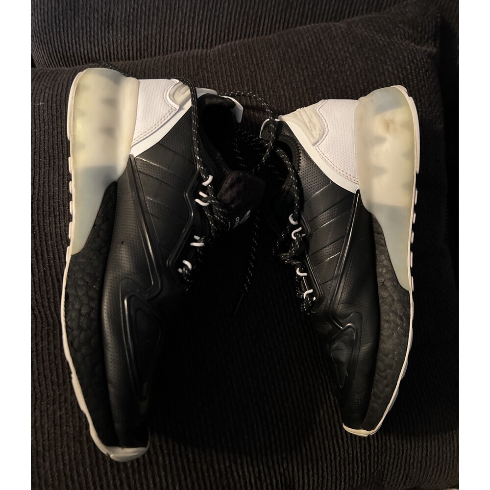 Adidas Men's ZX 2K Boost Running Shoes Black/White, Size 7.5